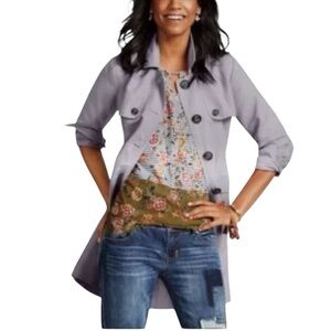 CAbi Tanner Trench Coat in Silver Lake Blue Size Small #5296 — GORGEOUS!!!